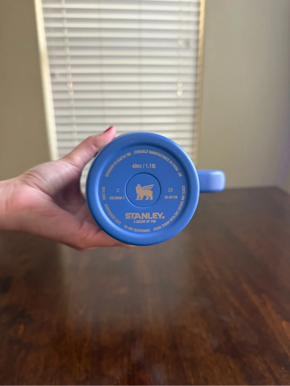 Stanley Blue Insulated Travel Mug with Handle and Straw Lid